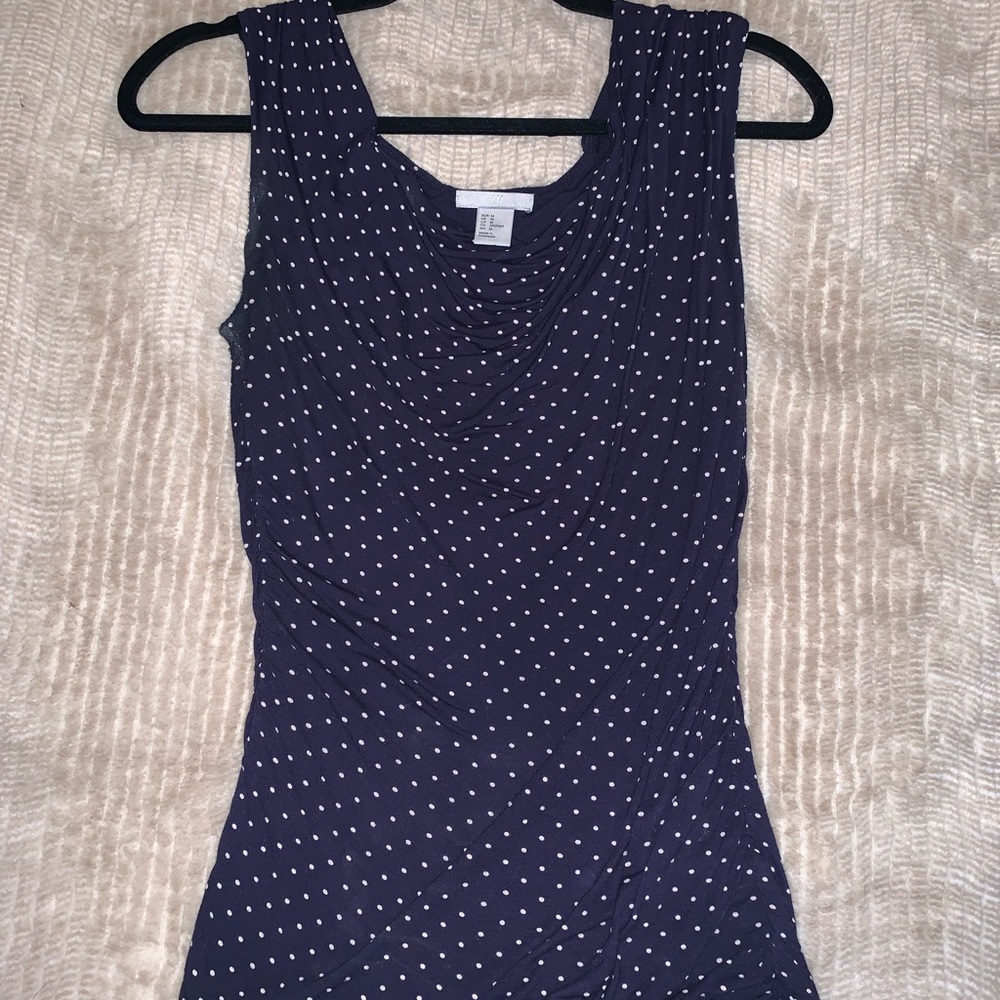 H&M Navy Polka Dot Tank